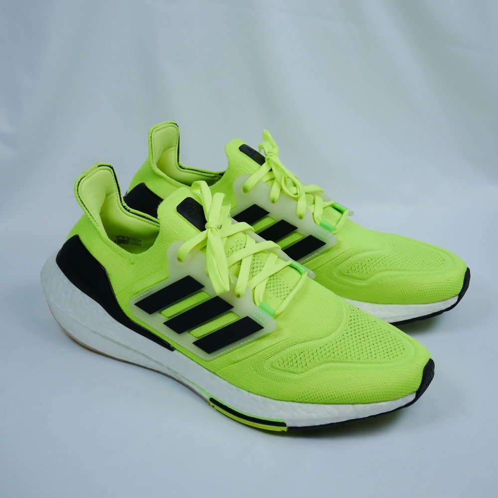 Adidas Ultraboost 22 Solar Yellow Black Running Shoes Mens 11.5 GX6639
